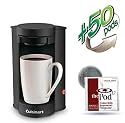 Cuisinart W1CM5 Commercial 1 Cup Coffee Pod Brewer with 50 Colombia Supremo Pods
