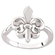 14K White Gold "Fleur-de-Lis" Ring