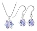 BDST019-18 .925 Sterling Silver Lavender Clear AB title=