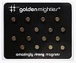Golden Mighties Magnets - 16 Pack by Three By Three Seattle