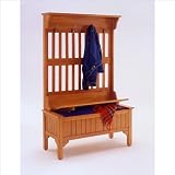 Home Styles 5649-49 Hall Tree Storage Bench Coat Rack