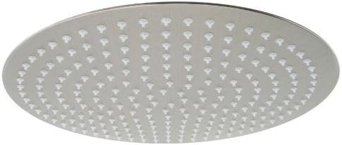 Yodel 16-inch Solid Round Ultra Thin Rainfall Shower Head, Brushed Stainless Steel