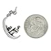 LGU Sterling Silver Oxidized Three Dimensional Italian Gondola Charm