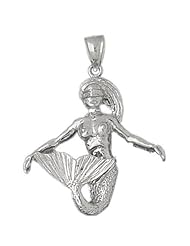 Clevereves 14K White Gold Pendant Mermaid 3-D 12.2 - Gram(s)