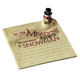 Buy Grasslands Road Deck the Halls Square Server with 3-D Snowman Spreader Holder, 2-Piece Set