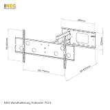 Profi Universal TV Wandhalterung 7515 schwenk-, neig- und ausziehbar - bis 80kg - 32-60 Zoll - AB 82cm BILDSCHIRMBREITE