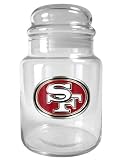 NFL San Francisco 49ers 31-Ounce Glass Candy Jar - Primary Logo