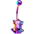 Rainbow Electro Titanium Hip Hop Frog Belly Ring