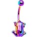 Rainbow Electro Titanium Hip Hop Frog Belly Ring
