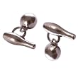 Mens Cuff Links Pair Sterling Silver (cflng269)