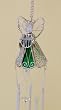 Green Guardian Angel Stained Glass Windchime