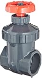 Spears PVC Gate Valve, Non-Rising Stem, Viton O-Ring, NPT Female