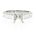 Diamond Antique Style 18k White Gold Engagement Ring Setting