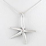 Starfish Pendant in Sterling Silver on a 18' Snake Chain, #8692
