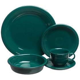 Fiesta 20-Piece 855 Service for 4 Dinnerware Set, Evergreen by Fiestaware
