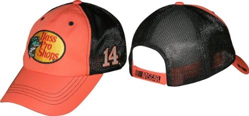 Tony Stewart 2014 NASCAR Bass Pro Shops #14 Adjustable Mesh Trucker Hat -Orange/Black