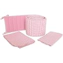 Tadpoles Classics Gingham Porta-Crib Set, Pink