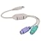 Cables To Go 1 USB to Dual PS/2 Keyboard/Mouse Adapter - Beige (27225)