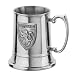Scottish Lion Rampant Crest Stainless Steel and English Pewter Tankard