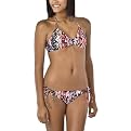 Xhilaration&reg; Python Bandeau Swimwear- Black/Coral
