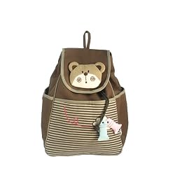 [Bear Loves Fish] 100% Cotton Fabric Art School Backpack / Outdoor Backpack
