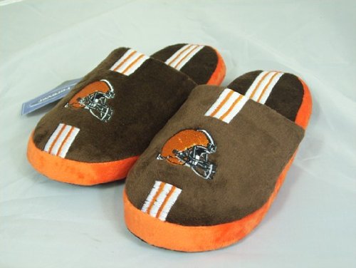 Cleveland Browns NFL Team Stripe Slide Slippers
