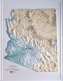 Hubbard Scientific Raised Relief Map 961 Arizona State Map