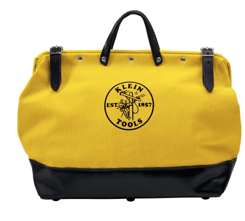 Klein 5002-18-YEL 18-Inch Canvas Tool Bag with Multiple Pockets, Yellow