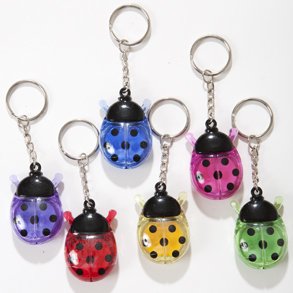 Ladybug Lip Gloss Keychain
