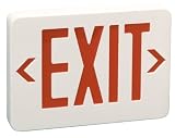 Preferred Industries E1021R LED Red Exit Sign with Battery Back-up
