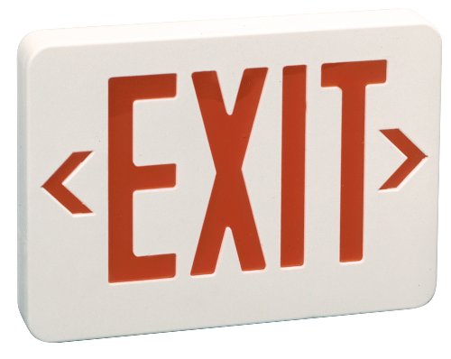 Preferred Industries E1021R LED Red Exit Sign with Battery Back-up