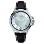 Nautica A19516G Gents Brushed Silver Case Watch With Brown Croco Pattern Leather Strap