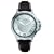 Nautica A19516G Gents Brushed Silver Case Watch With Brown Croco Pattern Leather Strap