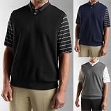 Cutter & Buck Mens Big/Tall Supima V-Neck Vests