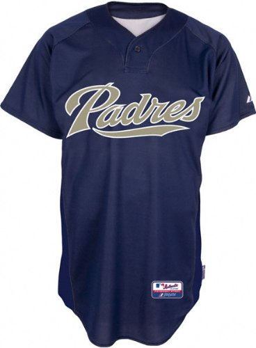 San Diego Padres Authentic Batting Practice Jersey - Navy Medium