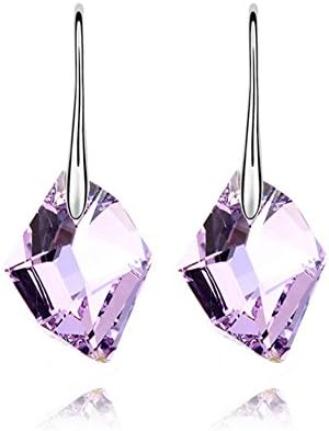Fetrun Swarovski Elements "Wishing" Crystal Earing Color Purple