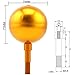 BYB Gold Anodized Aluminum Flagpole Ball Ornament, 3-Inch, Suitable for US Flag
