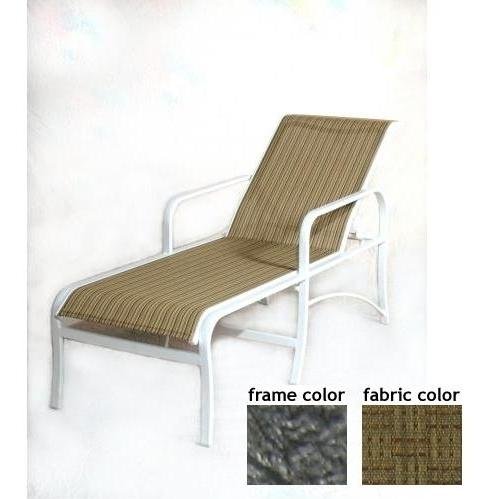 Sunnibay Aluminum Sling Chaise Lounge With Scavo Iron Frame And C0601 Fabric