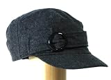 Womens Military cadet hat for women with short visor and a round buckle