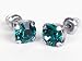 Ohrstecker 'Sensillo' von gogoritas® made with Swarovski Elements (Blue Zircon/ 6,23 mm)