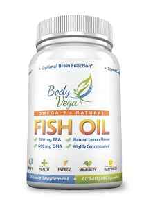 Omega 3 Fish Oil SoftGel Capsules, 1500mg, High EPA and DHA Omega 3 Supplement, 100% Money Back Guarantee