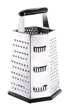 6 Seiten Universalreibe, Turmreibe, Küchenhobel aus Edelstahl, Multifunktionsreibe für Gemüse, Käse, Karotten, Scheibenschneider für Gurke uvm., NEU + OVP