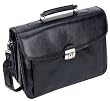 Bugatti Black Genuine Leather Briefcase Laptop