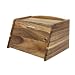 T&G Tuscany Drop Front Bread Bin in Acacia Wood