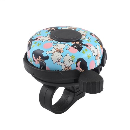 Como White Black Lovely Cat Print Rotatable Bike Bicycle Warning Ring Bell for 20mm Handlebar On Sale