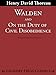 Search : Walden & On the Duty of Civil Disobedience