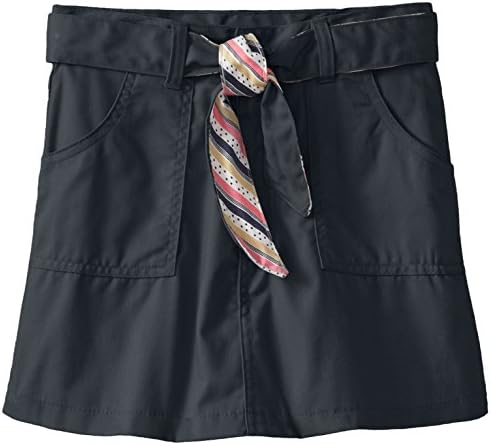 (2930) Genuine Uniforms Girls Skort Skirt with Reversible Striped Belt (Sizes 4-16) in Navy Size: 12