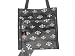 Black French Flowered Fleur Di Lis Tote Bag