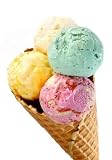 Waffle Basket with Ice-cream - 18"H x 13"W - Peel and Stick Wall Decal by Wallmonkeys