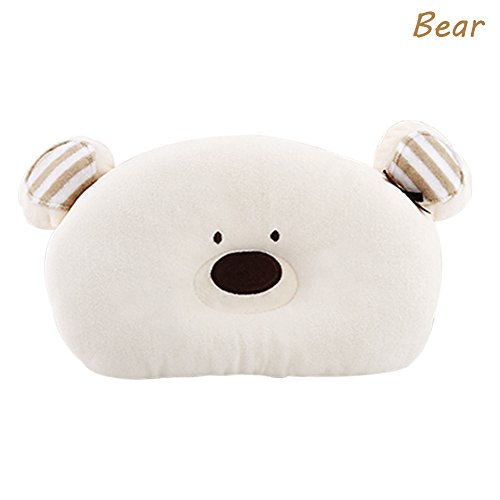 Merryshop@ Prevent Flat Head Toddle From Baby Head Support Pillow -Bear (Bear)